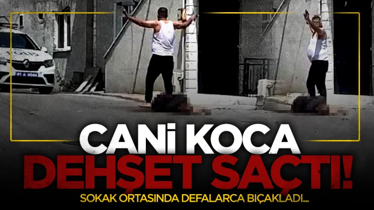 Sokak ortasında cani koca dehşeti! Eşini defalarca bıçakladı
