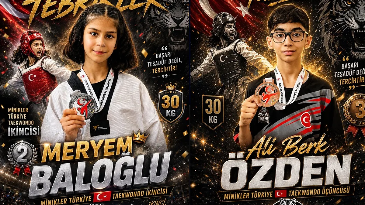 Terme Taekwondo'dan Sinop'ta çifte madalya