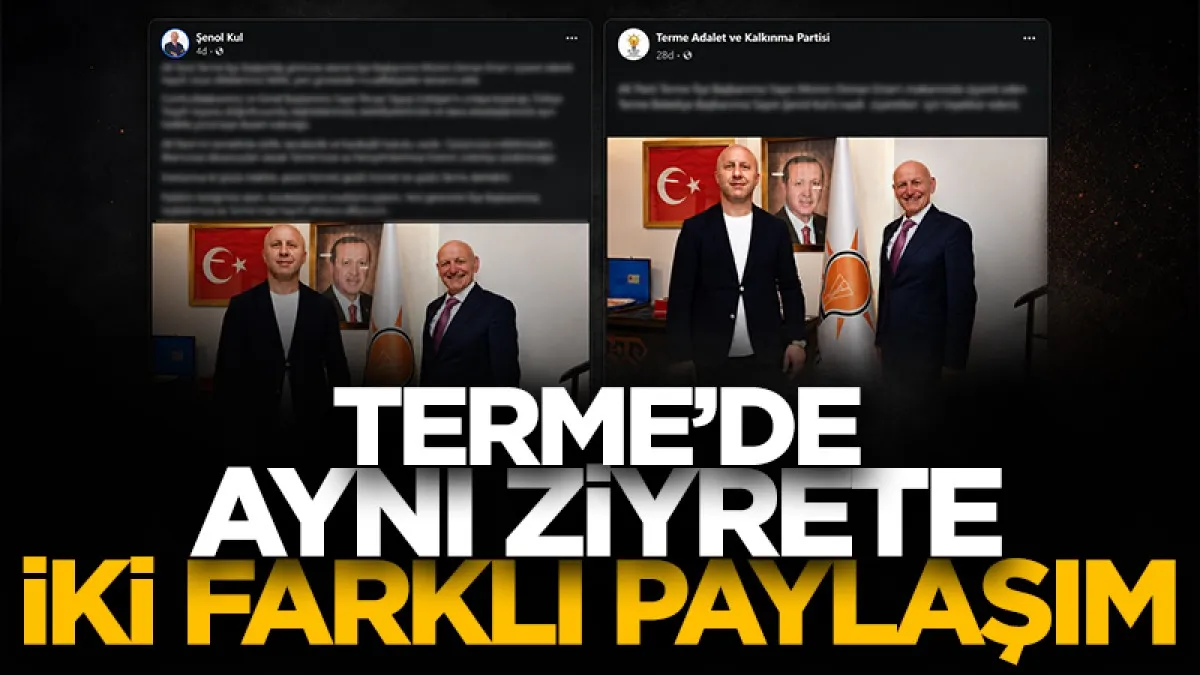 Terme’de aynı ziyarete iki farklı mesaj dikkat çekti! Başkan Şenol Kul ve AK Parti Terme İlçe Başkanı  Ertan...