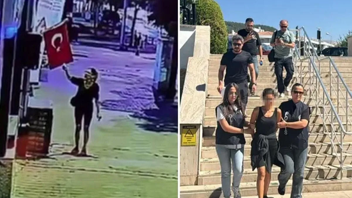 Türk bayrağını yakan kadının ifadesi ortaya çıktı
