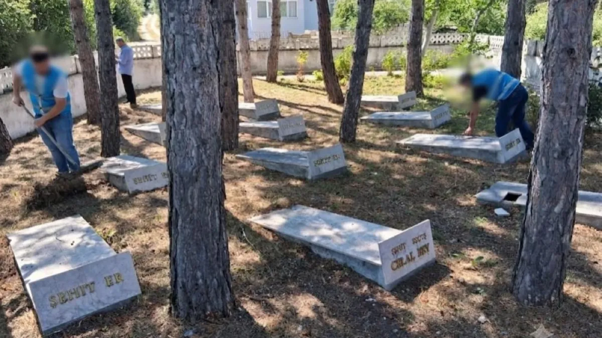 Vezirköprü'de 15 Temmuz'da şehitlikte anlamlı çalışma
