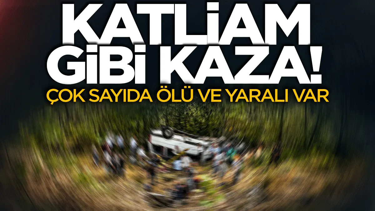 Yolcu minibüsü uçuruma yuvarlandı: Çok sayıda ölü ve yaralı var