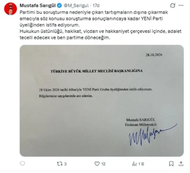Soruşturma sonrası Mustafa Sarıgül istifa etti