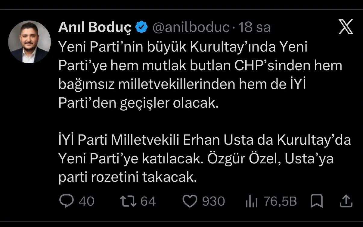 İYİ Parti Samsun Milletvekili Erhan Usta telefonlara bakmıyor: Kulislerde Yeni Parti'ye geçecek iddiası var - 8