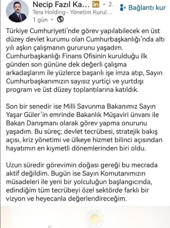 Tera Holding'in başdanışmanı Necip Fazıl Kaymak eski Samsun Valisi Osman Kaymak'ın oğlu çıktı! - 6