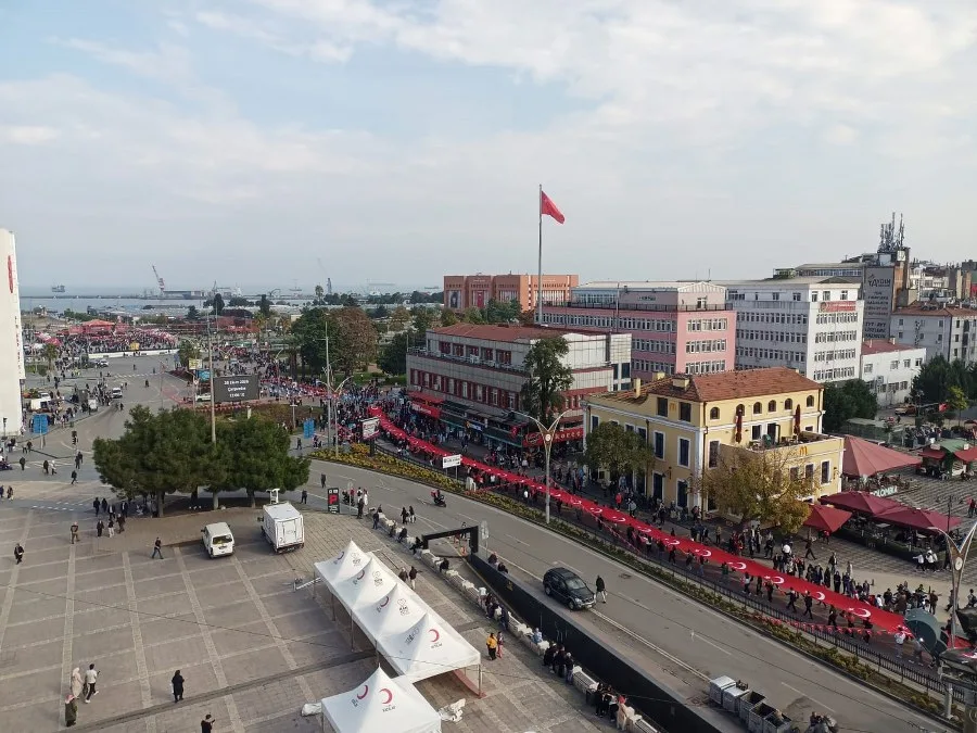 Samsun'da 1919 metrelik Türk bayrağıyla Cumhuriyet coşkusu - 9