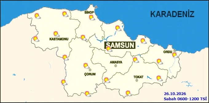 Samsun'da hava değişiyor! Meteoroloji yeni haftanın tahminini açıkladı