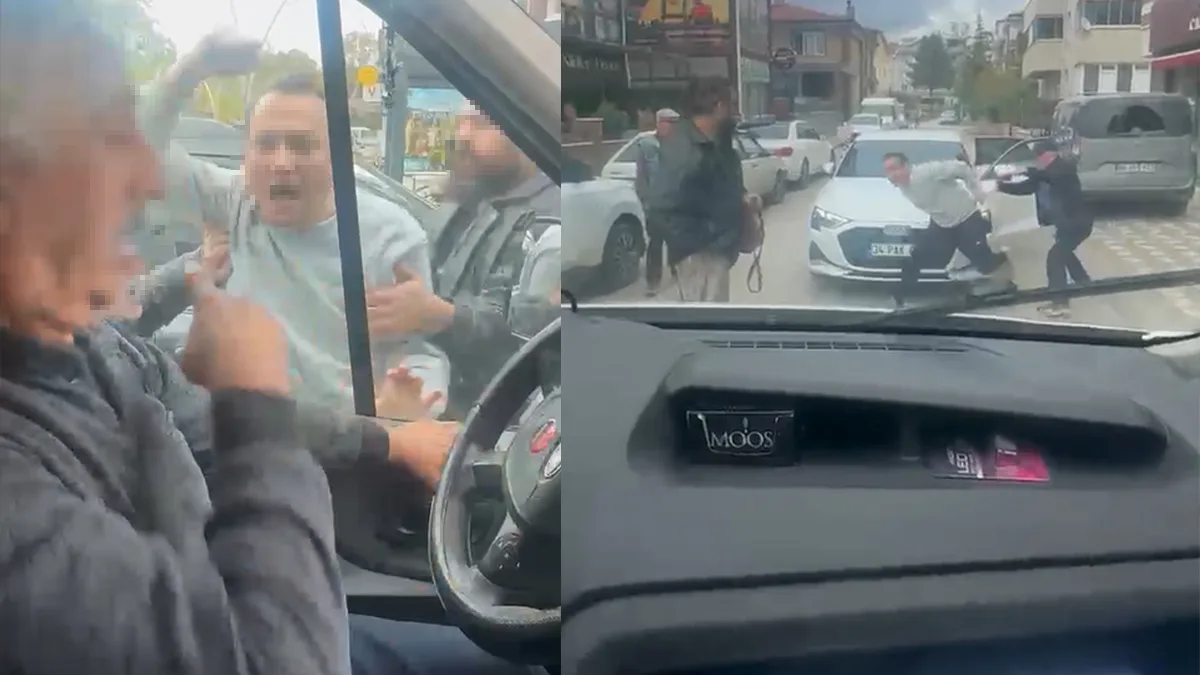 Yol tartışmasında öğrenci servisine saldırdı
