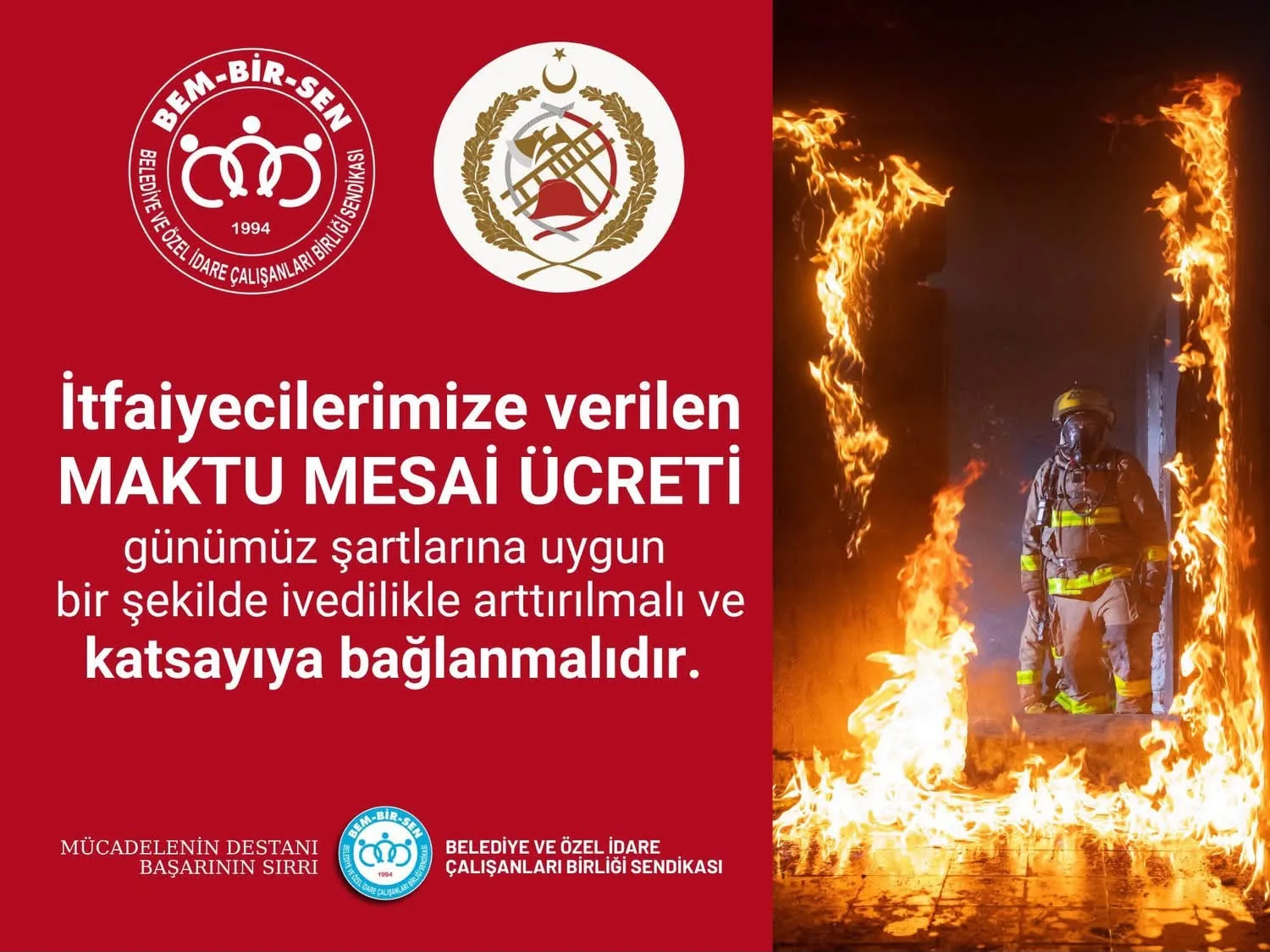 Bem-Bir-Sen Samsun Şube Başkanı Savaş Gayretli: "Emeğin ve alın terinin karşılığı sembolik rakamlar olamaz"