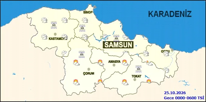 Samsun'da pazar günü hava nasıl olacak? Meteorolojiden ilçe ilçe tahmin...