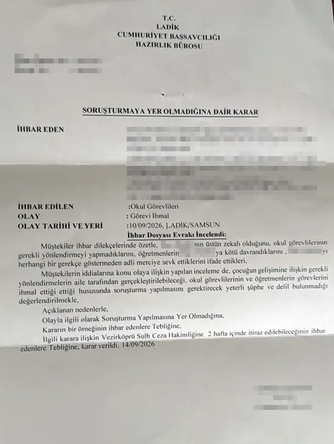 Samsun'da 4. sınıf öğrencisi için ağır iddialar! MEB inceleme başlattı