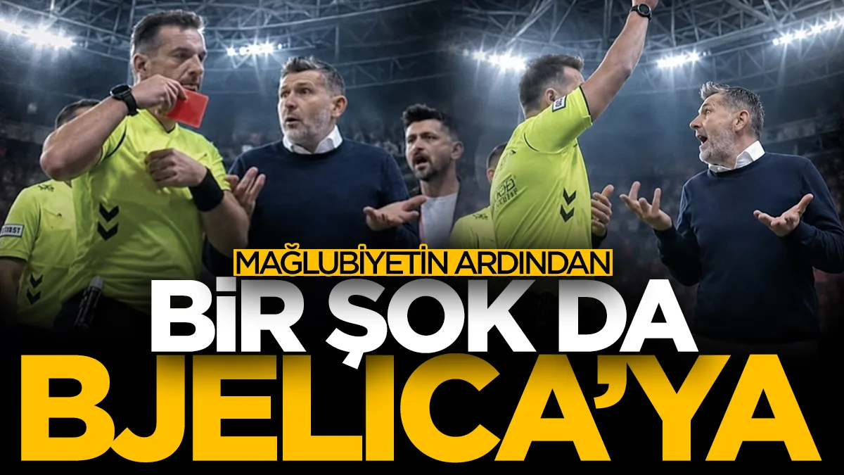 Samsunspor'da maç sonu Nenad Bjelica'ya kırmızı kart şoku