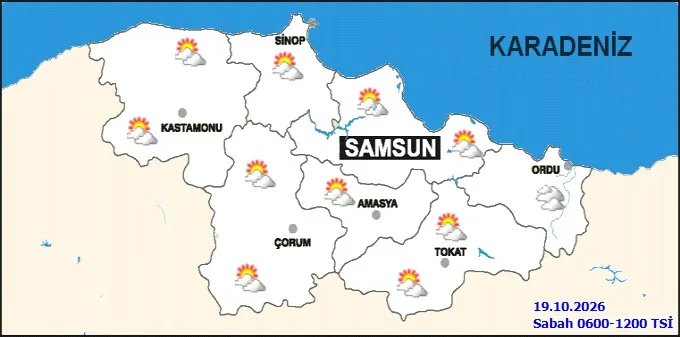 Meteoroloji açıkladı! Samsun ve ilçelerinde hava durumu nasıl olacak?