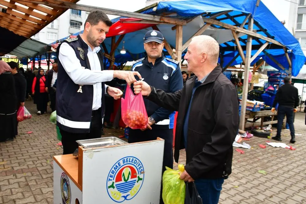 Terme semt pazarlarında denetimler sürüyor