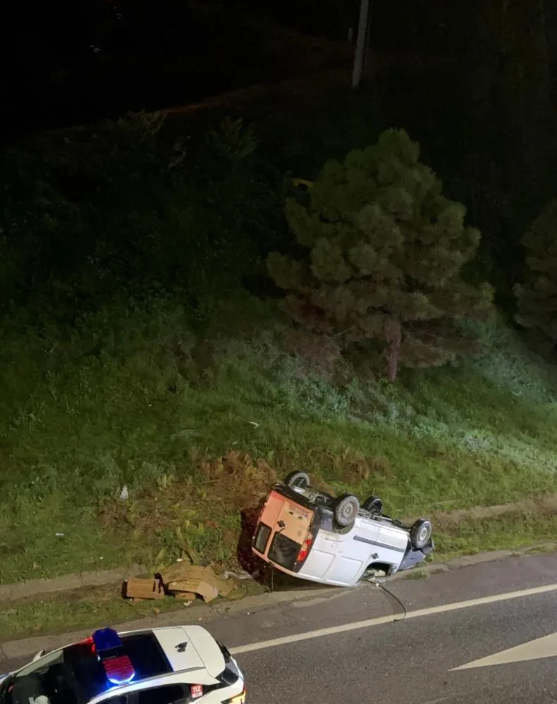 Samsun’da araç 30 metrelik şarampole yuvarlandı: 1 yaralı
