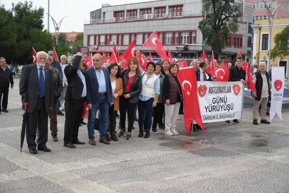 Samsun'da Astsubaylar Günü'nde yürüyüş yaptılar