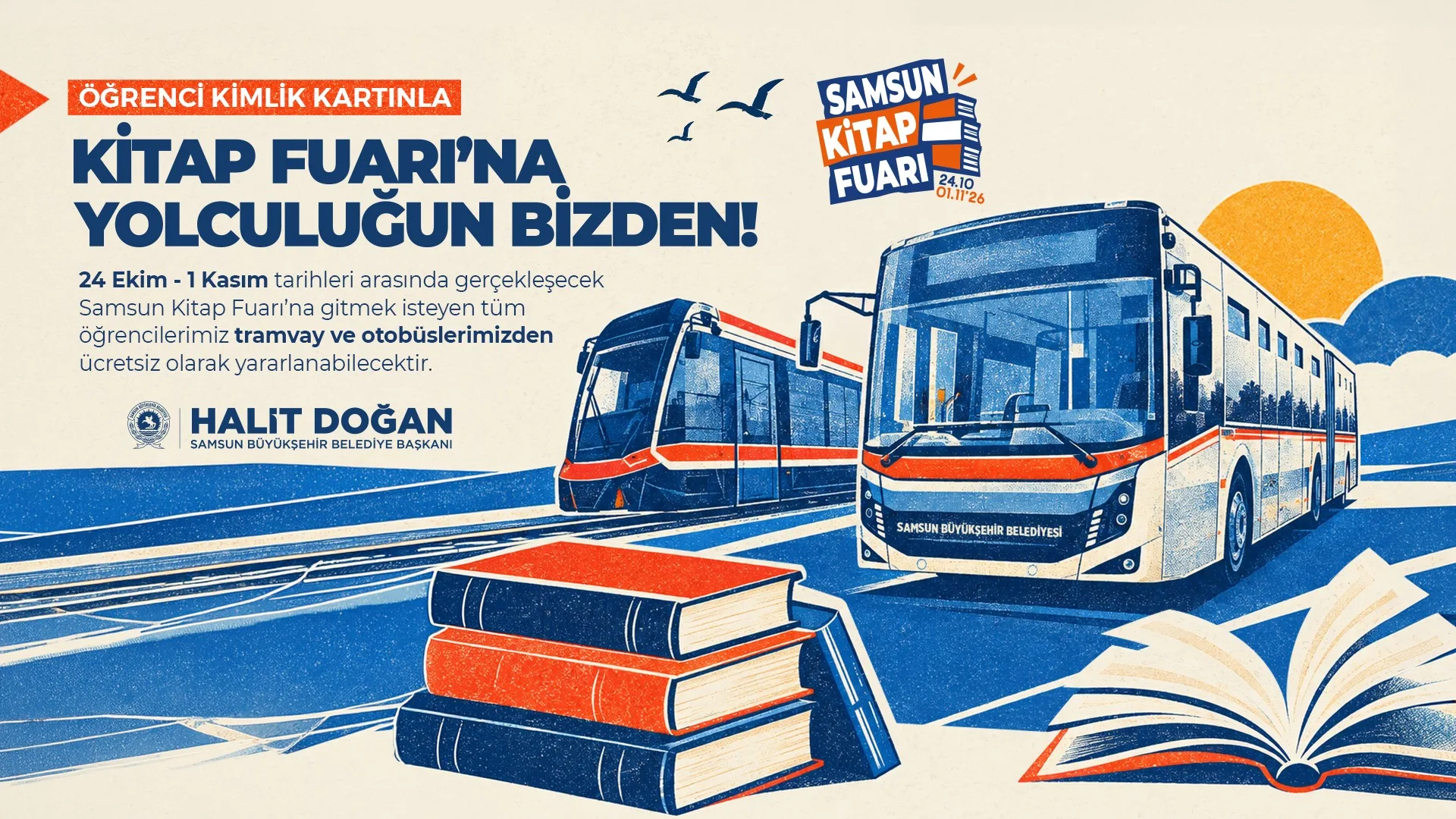 Samsun'da kitap tutkunlarına müjde: Ulaşım yarından İtibaren tamamen ücretsiz oluyor