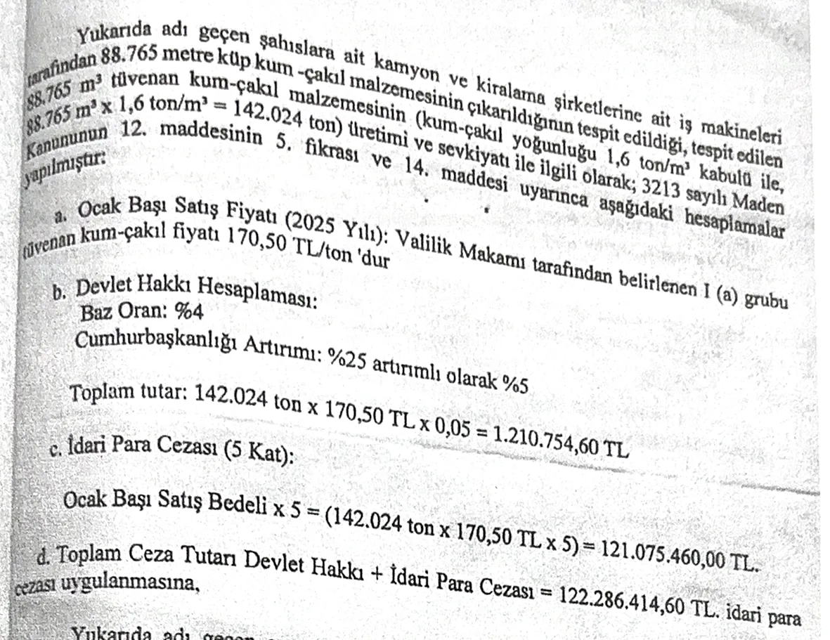 Samsun'da barajdan izinsiz kumu kim aldı? 122 milyon TL'lik ceza mahkemelik oldu