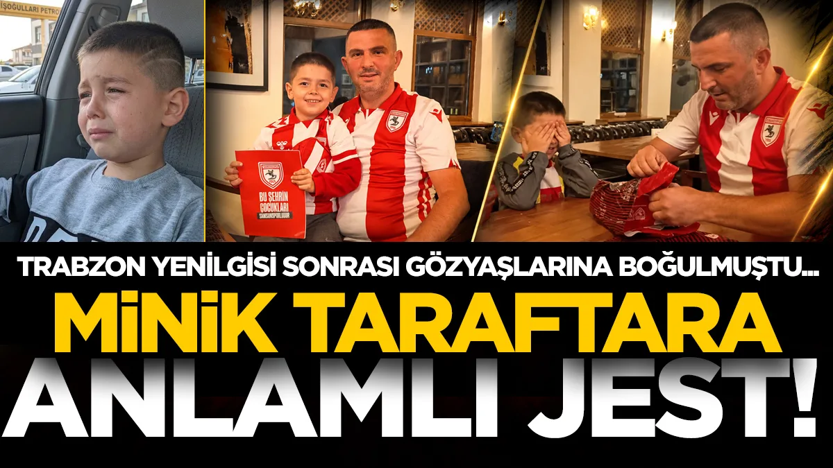 Trabzonsporlu babanın Samsunsporlu oğluna anlamlı jest