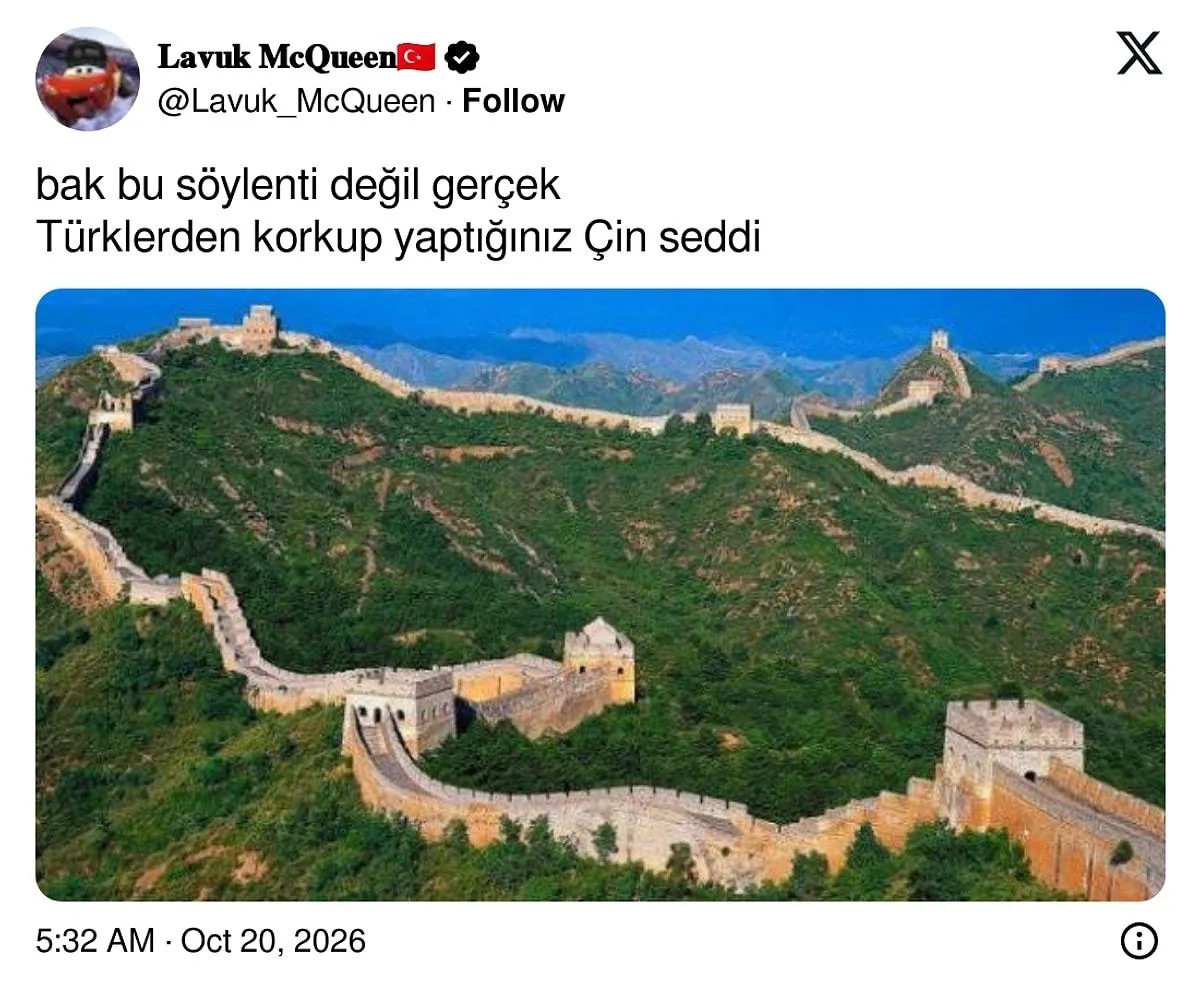 X'te Türk-Çin kavgası! Her şey Türk bayrağı paylaşımıyla başladı