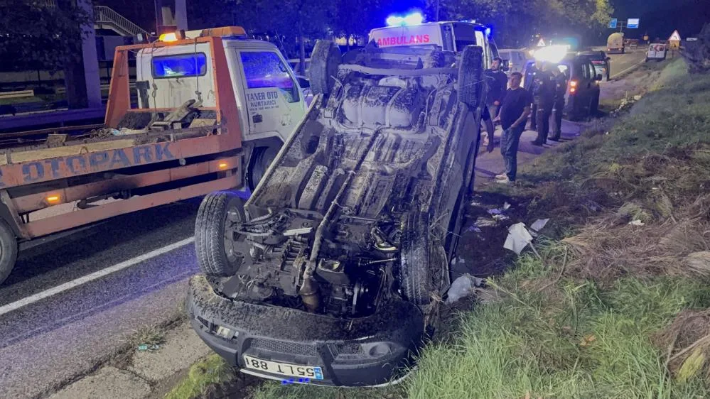 Samsun’da araç 30 metrelik şarampole yuvarlandı: 1 yaralı