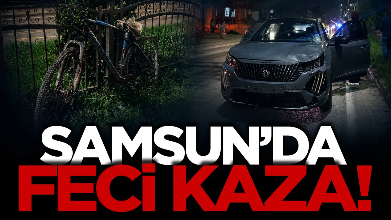 Samsun'da  otomobilin çarptığı bisiklet sürücüsü ağır yaralandı
