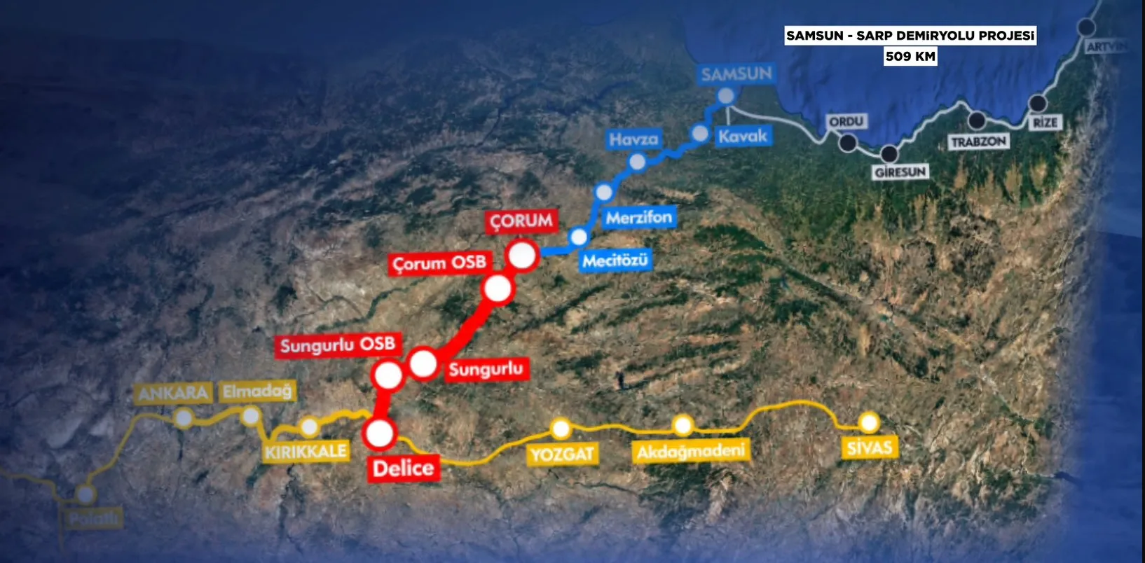 Samsun-Ankara arası 2,5 saate düşecek! Hızlı trende son durum