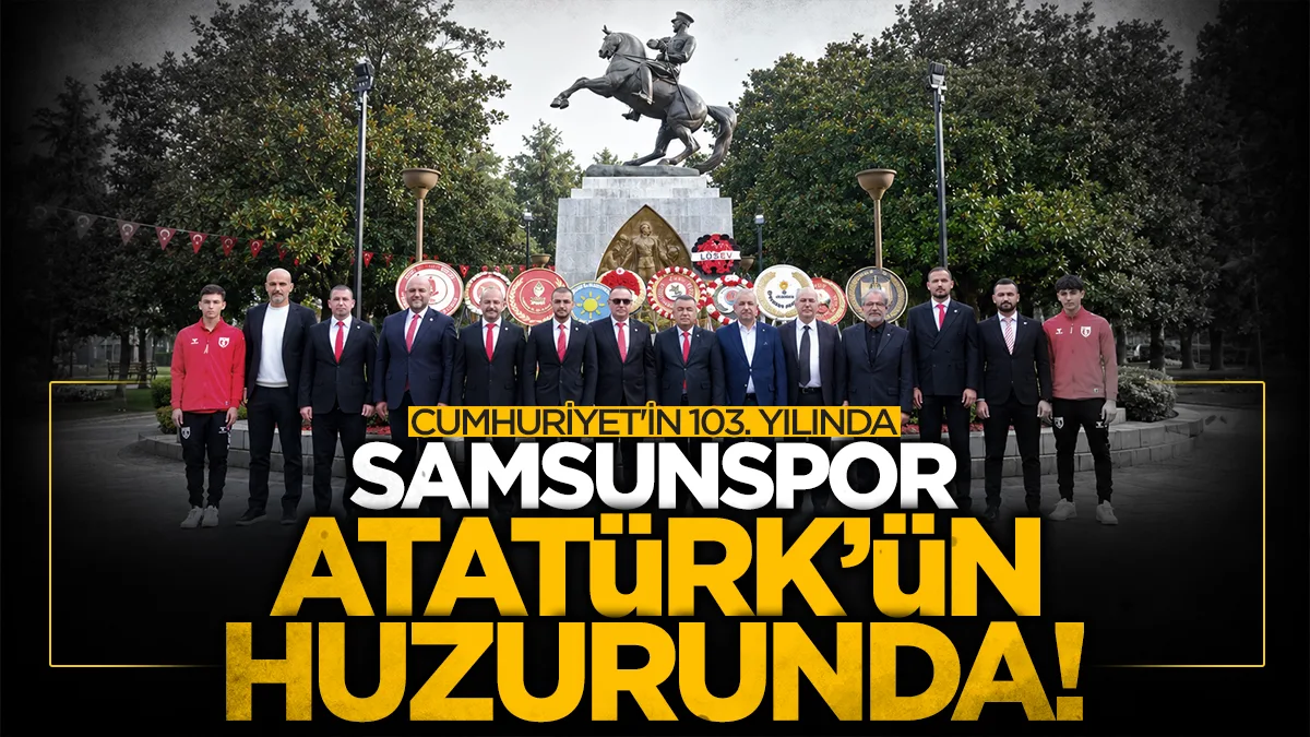 Samsunspor yönetimi Cumhuriyet'in 103. yılında Atatürk'ün huzurunda
