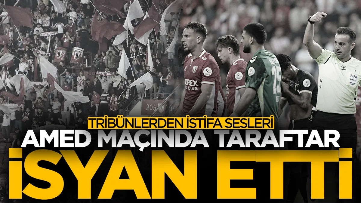 Samsunspor'un Amedspor maçında taraftar isyan etti, tribünlerden istifa sesleri yükseldi