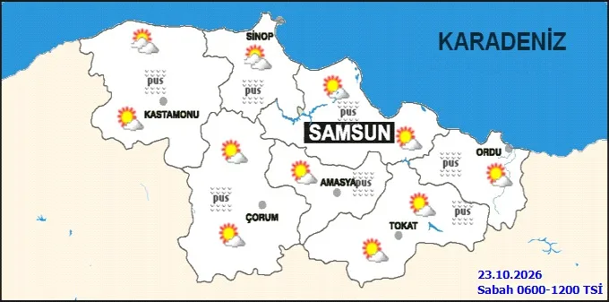 Meteoroloji ilçe ilçe açıkladı! Samsun'da hava durumu nasıl olacak?
