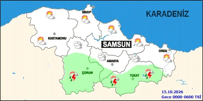Samsun'da Perşembe günü planı olanlar dikkat! Meteoroloji açıkladı