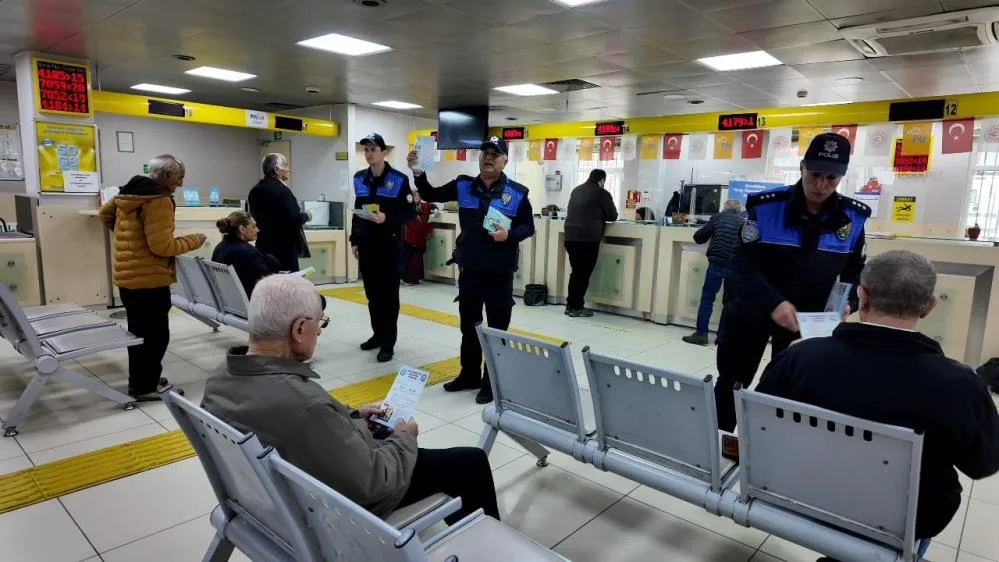 Samsun'da esnaf ve vatandaşa güvenlik bilgilendirmesi