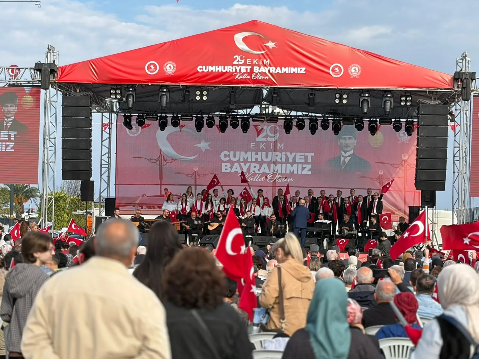 Samsun'da 1919 metrelik Türk bayrağıyla Cumhuriyet coşkusu - 28