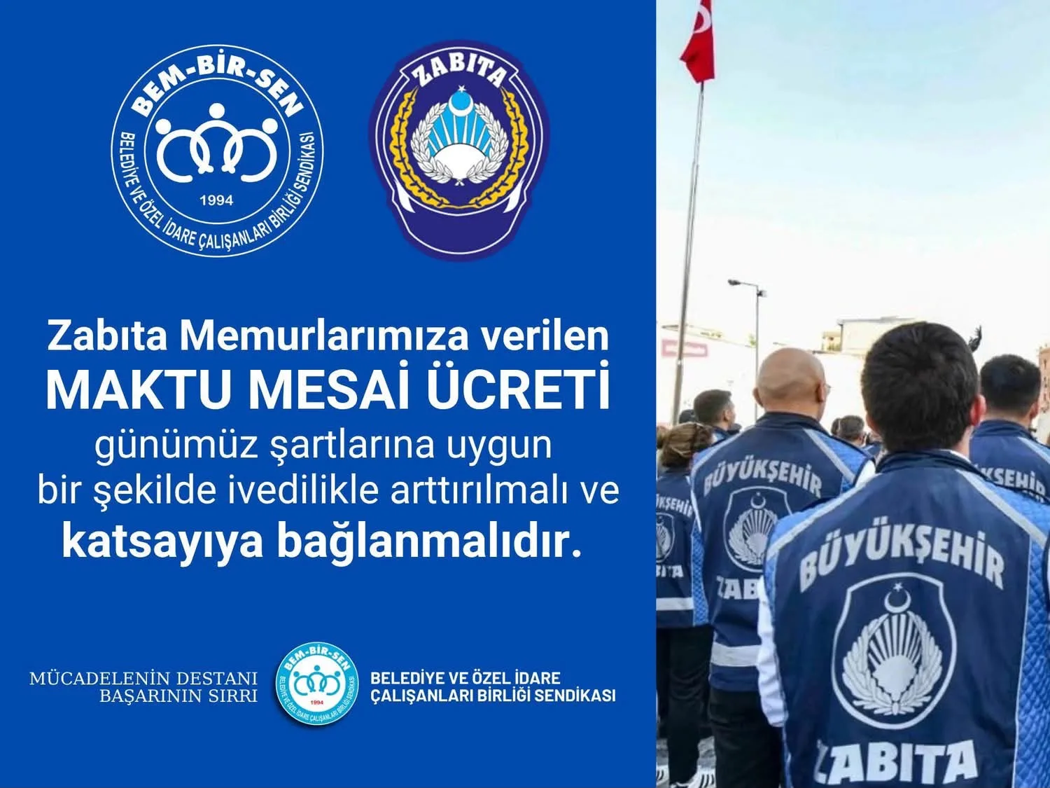Bem-Bir-Sen Samsun Şube Başkanı Savaş Gayretli: "Emeğin ve alın terinin karşılığı sembolik rakamlar olamaz"
