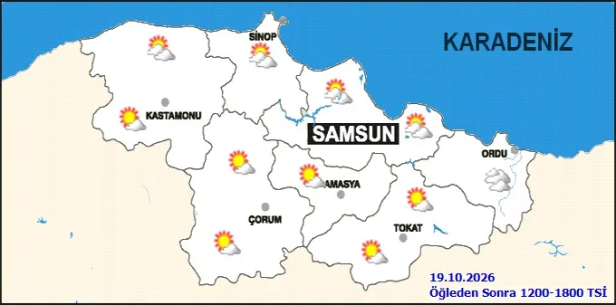 Meteoroloji açıkladı! Samsun ve ilçelerinde hava durumu nasıl olacak?