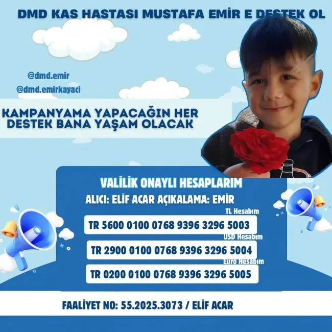 Samsunlu DMD kas hastası minik Mustafa Emir'den yürek yakan sözler: İlacı almazsam öleceğim anne