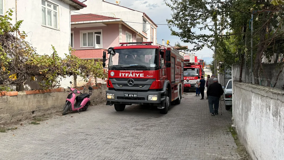 Samsun'da evde yangın çıktı, hasar meydana geldi