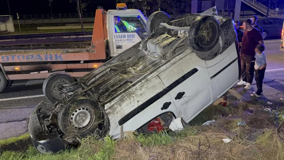 Samsun’da araç 30 metrelik şarampole yuvarlandı: 1 yaralı