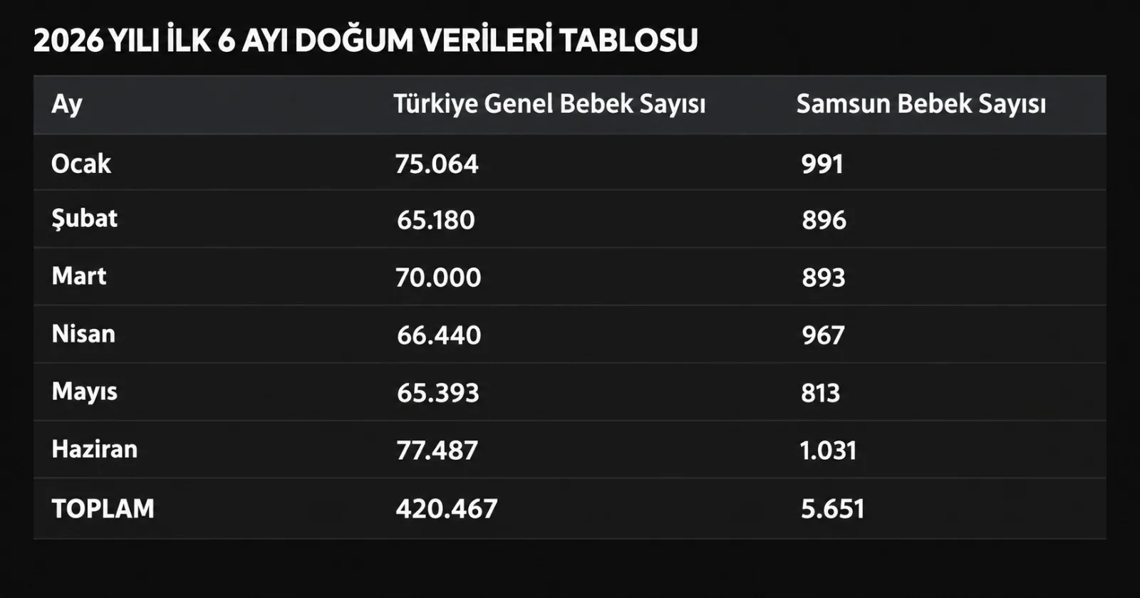 Samsun'un doğum istatistikleri açıklandı: En fazla doğum hangi ayda? - 4