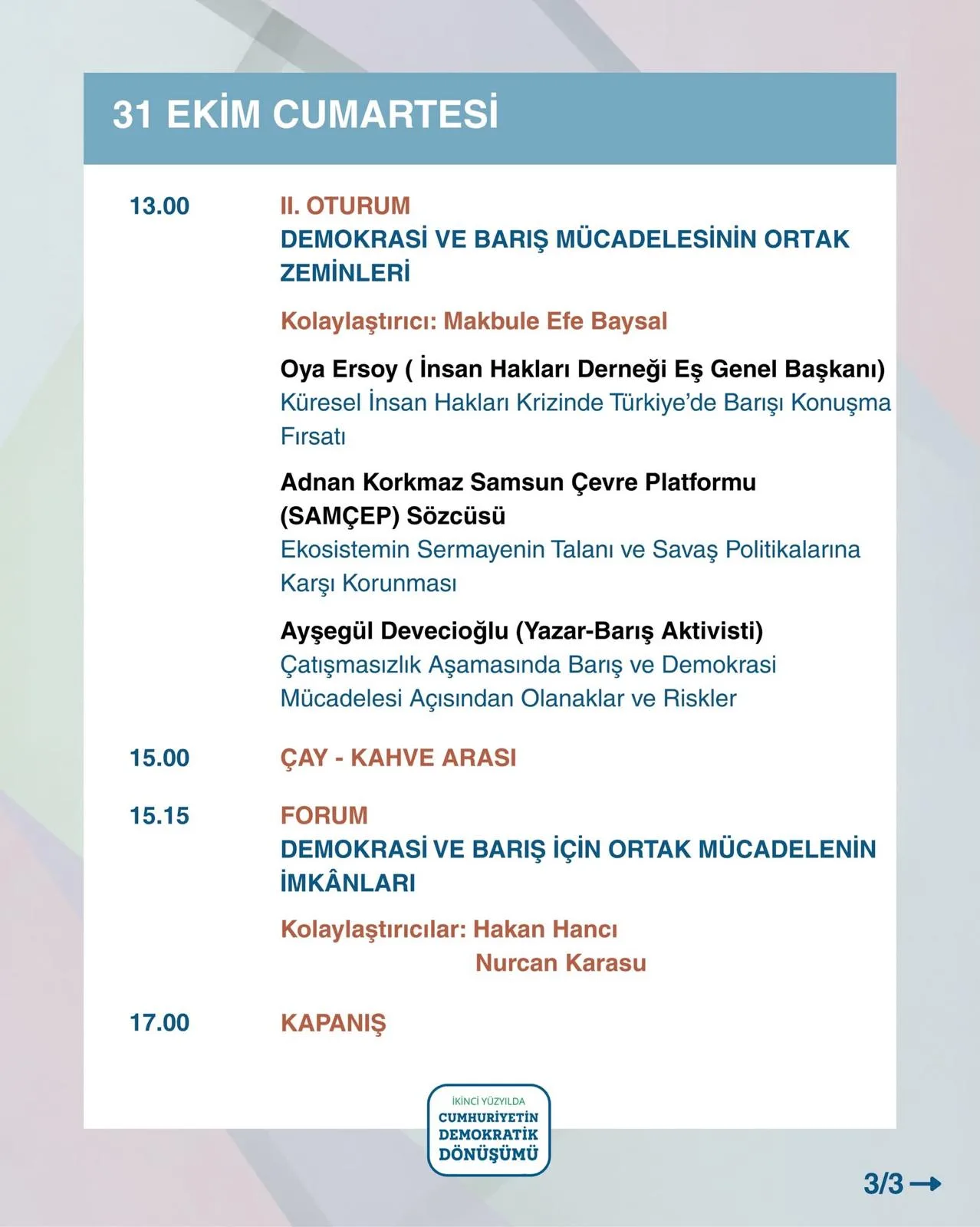 Samsun'da demokrasi ve barış konferansı! Farklı kesimler bir araya gelecek