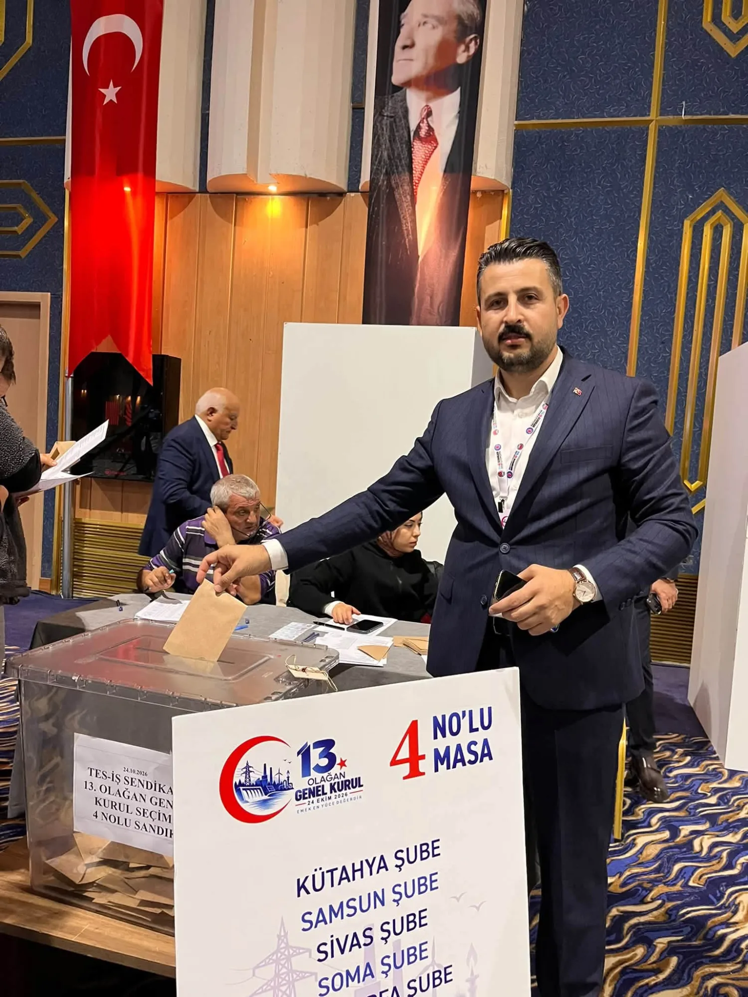 TES-İŞ Samsun Şube Başkanı Emrah Baylan'a genel merkezde iki önemli görev!