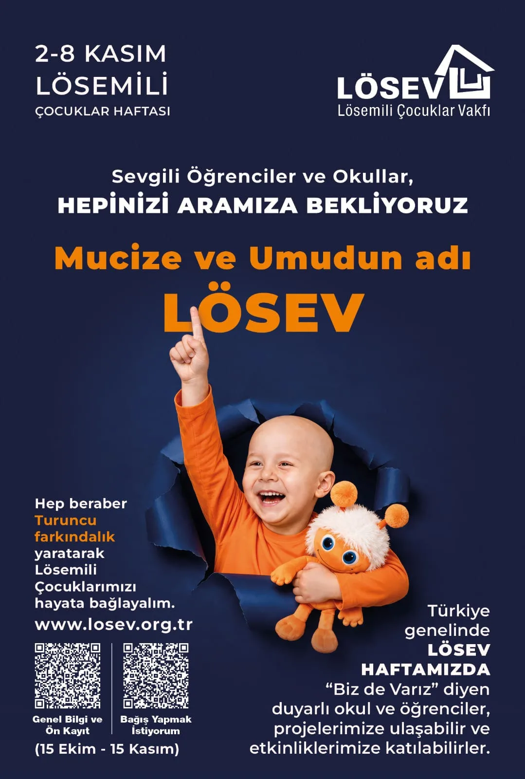 LÖSEV'den Samsun'a turuncu çağrı! Lösemili çocuklar için farkındalık hareketi