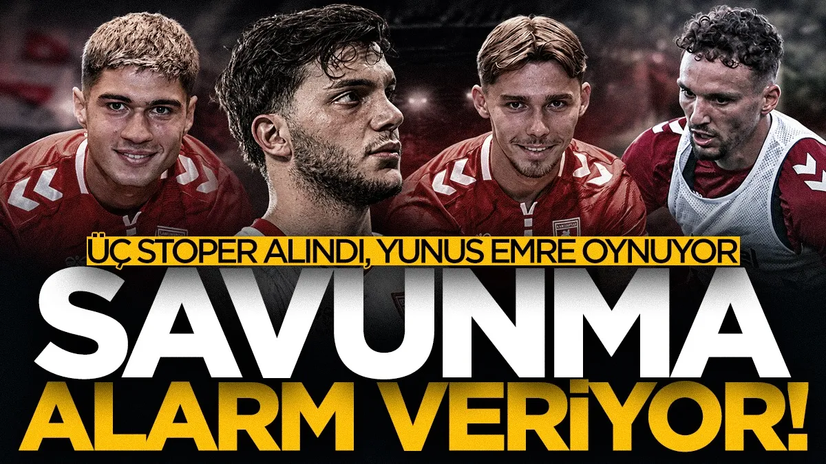Samsunspor'da savunma alarmı! Üç stoper alındı, Yunus Emre oynuyor...